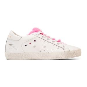 Golden Goose Superstar Fur-Trim Low-Top Sneakers